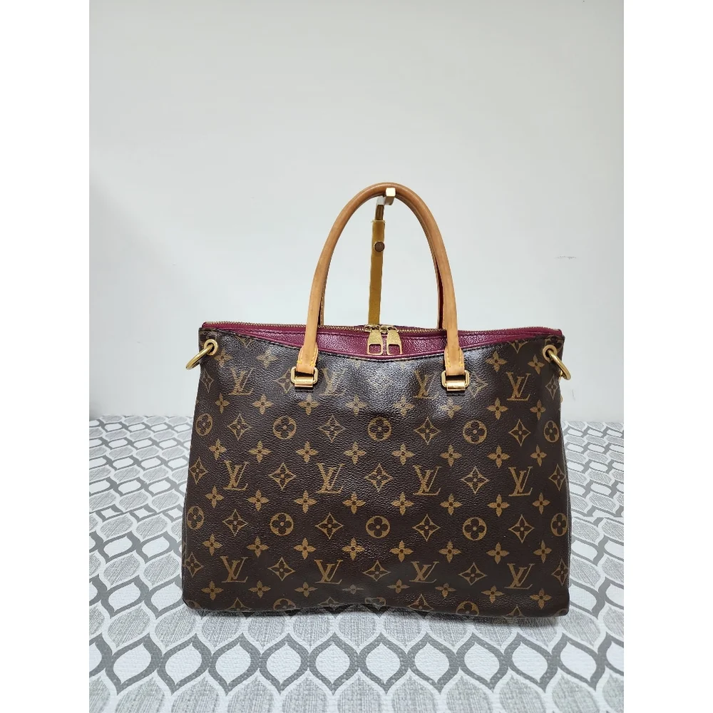 LOUIS VUITTON Monogram Canvas Pallas Bag Brown